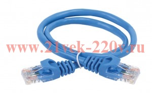 ITK Коммутационный шнур кат. 6 UTP PVC 3м синий