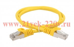 ITK Коммутационный шнур (патч-корд), кат.5Е FTP, 0,5м, желтый