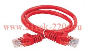 ITK Коммутационный шнур кат. 6 UTP PVC 5м красный