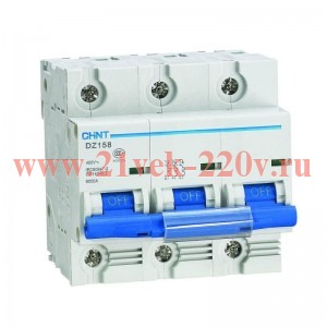 Выключатель автоматический 3п 100А 10кА 8-12In DZ158-125H (R) CHINT 158093