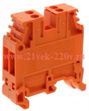 Клемма M4/6 винт 4мм.кв. оранжевая ABB
