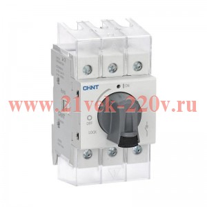 Рубильник реверсивный NF2-100/HHRIM2 3P 100А со станд. ручкой на DIN-рейку или монтажную плату CHINT