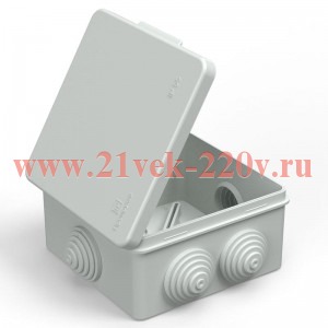 Коробка распределительная 100х100х50 безгалогенная (HF) серая [кор.60шт] Промрукав