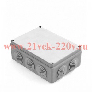 Коробка распаячная для наружного монтажа 10 гермовводов 190х140х70мм IP44 CHINT 8820019