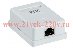 ITK Настенная инф. розетка RJ45 кат. 6 FTP 1-порт