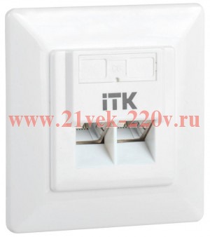 ITK Внутренняя инф. розетка RJ45 кат. 6 FTP 2 порта