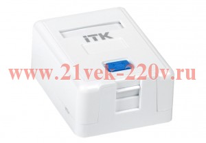 ITK Корпус настенной розетки для 1 мод. Keystone Jack