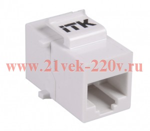 ITK Проходной адаптер кат.5E UTP, RJ45-RJ45, тип Keystone Jack