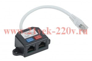 ITK Разветвитель (Y-адаптер) кат.5Е 1RJ45-2xRJ45, белый