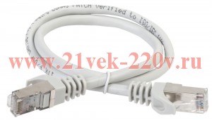 ITK Коммутационный шнур (патч-корд), кат.5Е FTP, LSZH, 3м, серый