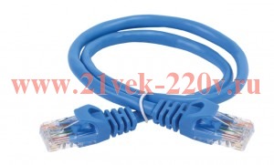 ITK Коммутац. шнур (патч-корд), кат.5Е UTP, 2м, синий