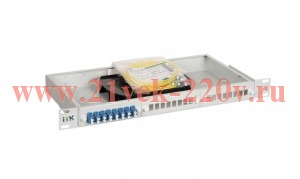 ITK 1U кросс укомплектованный: SC (Simplex) 12шт; (OS2)