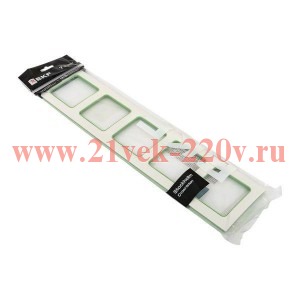 Рамка 5-м Стокгольм бел. с линией цвета зел. EKF EXM-G-306-20