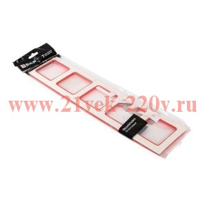 Рамка 5-м Стокгольм бел. с линией цвета красн. EKF EYM-G-306-10
