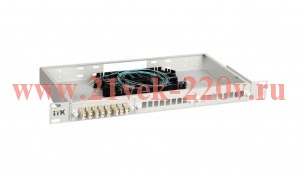 ITK 1U кросс укомплектованный: LC (duplex) 6шт; (OM4)