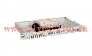 ITK 1U кросс укомплектованный: LC (duplex) 6шт; (OM2)