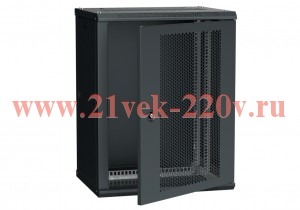 Шкаф LINEA W 20U 600х650мм настенный укомплект. дверь перф. черн. ITK IND-LW05-20U67-PF-SBZ