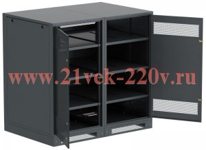 Шкаф LINEA B (пустой) 1350х1400мм дверь двустворч. метал. черн. ITK LB05-13H49-2M
