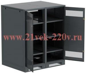 Шкаф LINEA B (пустой) 1450х1200мм дверь двустворч. метал. черн. ITK LB05-14H29-2M