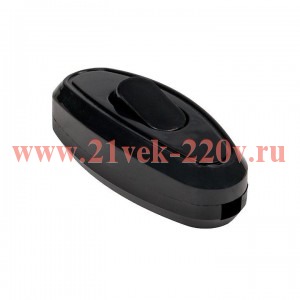 Переключатель бра черный 6А 250В EKF Simple