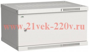 ITK Шкаф LINEA WE 6U 600x450мм дверь металл серый