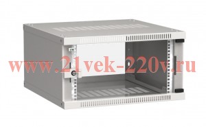 ITK Шкаф LINEA WE 6U 600x600мм дверь стекло серый