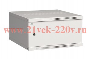 ITK Шкаф LINEA WE 6U 600x650мм дверь металл серый