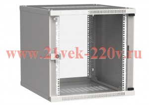 ITK Шкаф LINEA WE 9U 550x350мм дверь стекло серый