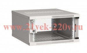 ITK Шкаф LINEA WE 6U 600x650мм дверь стекло серый