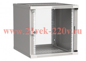 ITK Шкаф LINEA WE 9U 600x450мм дверь стекло серый