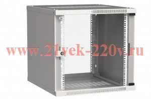 ITK Шкаф LINEA WE 12U 550x350мм дверь стекло серый