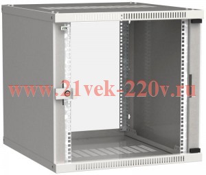 ITK Шкаф LINEA WE 12U 600x600мм дверь стекло серый