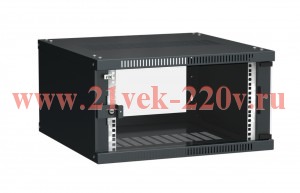 ITK Шкаф LINEA WE 6U 600x600мм дверь стекло черный