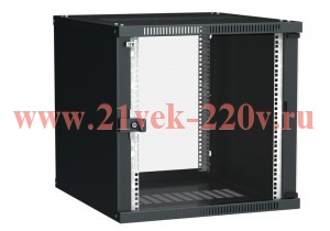 ITK Шкаф LINEA WE 9U 550x350мм дверь стекло черный