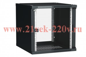 ITK Шкаф LINEA WE 12U 600x450мм дверь стекло черный