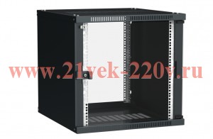 ITK Шкаф LINEA WE 12U 600x600мм дверь стекло черный