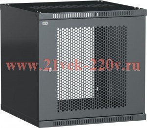 Шкаф LINEA WE 12U 600х600мм дверь перфорированная черн. ITK LWE5-12U66-PF