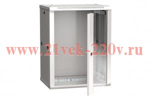 ITK Шкаф LINEA W 18U 600x450 мм дверь стекло, RAL7035