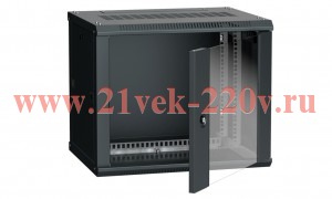 ITK Шкаф LINEA W 9U 600x450 мм дверь стекло, RAL9005