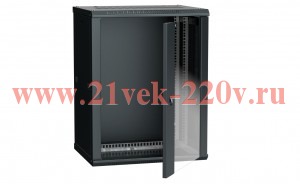 ITK Шкаф LINEA W 18U 600x450 мм дверь стекло, RAL9005