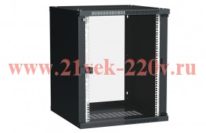 ITK Шкаф LINEA WE 15U 600x600мм дверь стекло черный