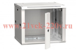 ITK Шкаф LINEA W 6U 600x450 мм дверь стекло, RAL7035
