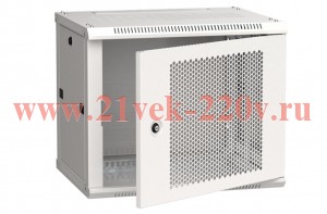 ITK Шкаф LINEA W 9U 600x450 мм дверь перфорированная, RAL7035