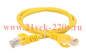 ITK Коммутационный шнур (патч-корд), кат.5Е FTP, 1м, желтый