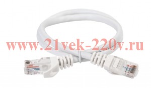 ITK Коммутационный шнур (патч-корд), кат.5Е FTP, 1м, белый