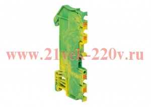 Колодка клеммная пружинная 1.5 Push-in 4 вывода земля EKF PIT-1.5-4-pe