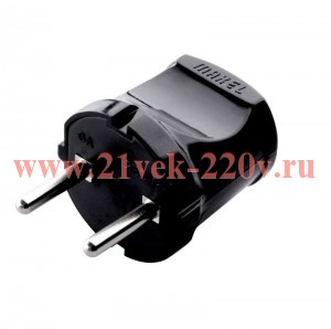 Вилка электрическая без заземл. черн. Makel 10051