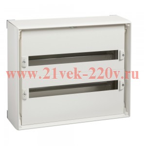 Навесной комплектный шкаф (без двери) Prisma Schneider Electric 480x555x157мм 2x24 модуля (RAL 9001)