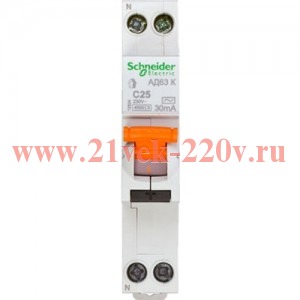 Автоматический выключатель Schneider Electric ВА63 1п 50A C 4,5 кА