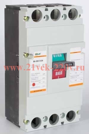 Силовой автоматический выключатель 3P 315А ВА-304 35кА DEKraft